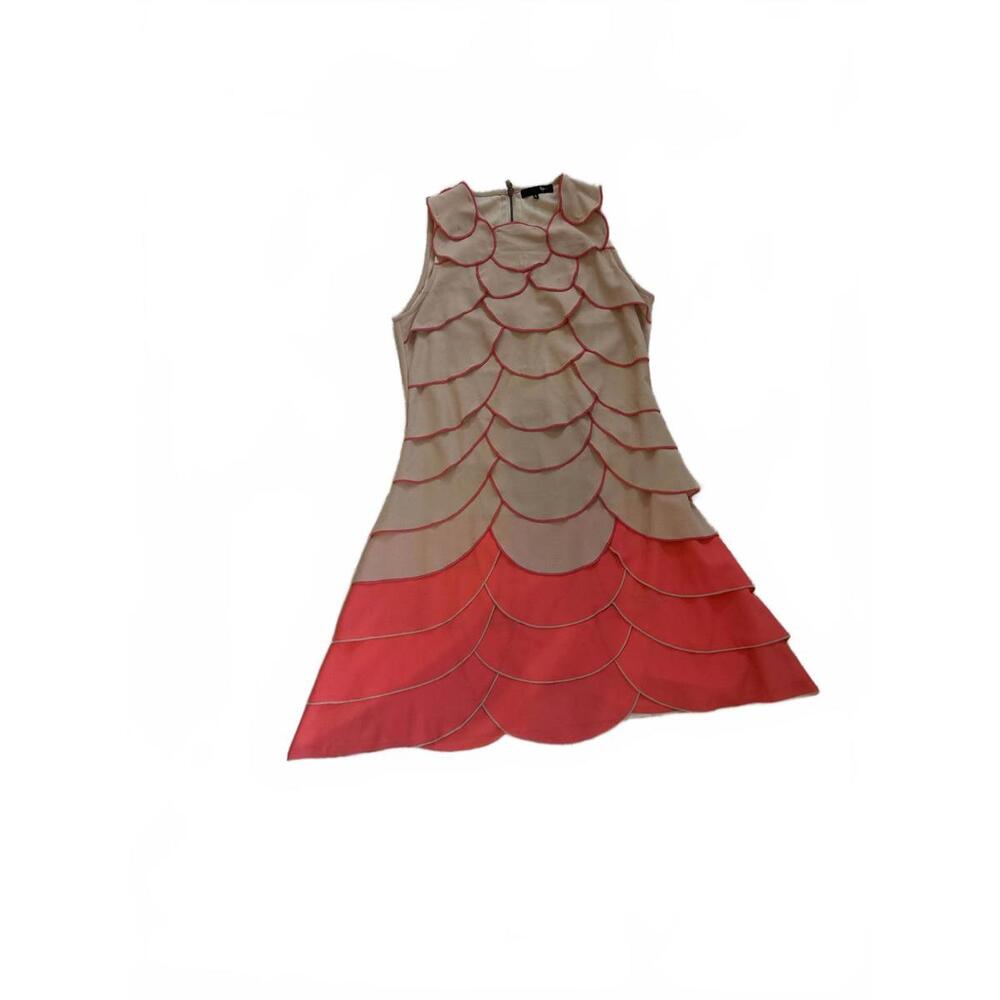 Ryu Peach to Coral Scallop Dress – Size S - Picture 3 of 9
